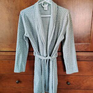 Nordstrom (BP) Women's Short Heart Print Cotton Robe Size Medium